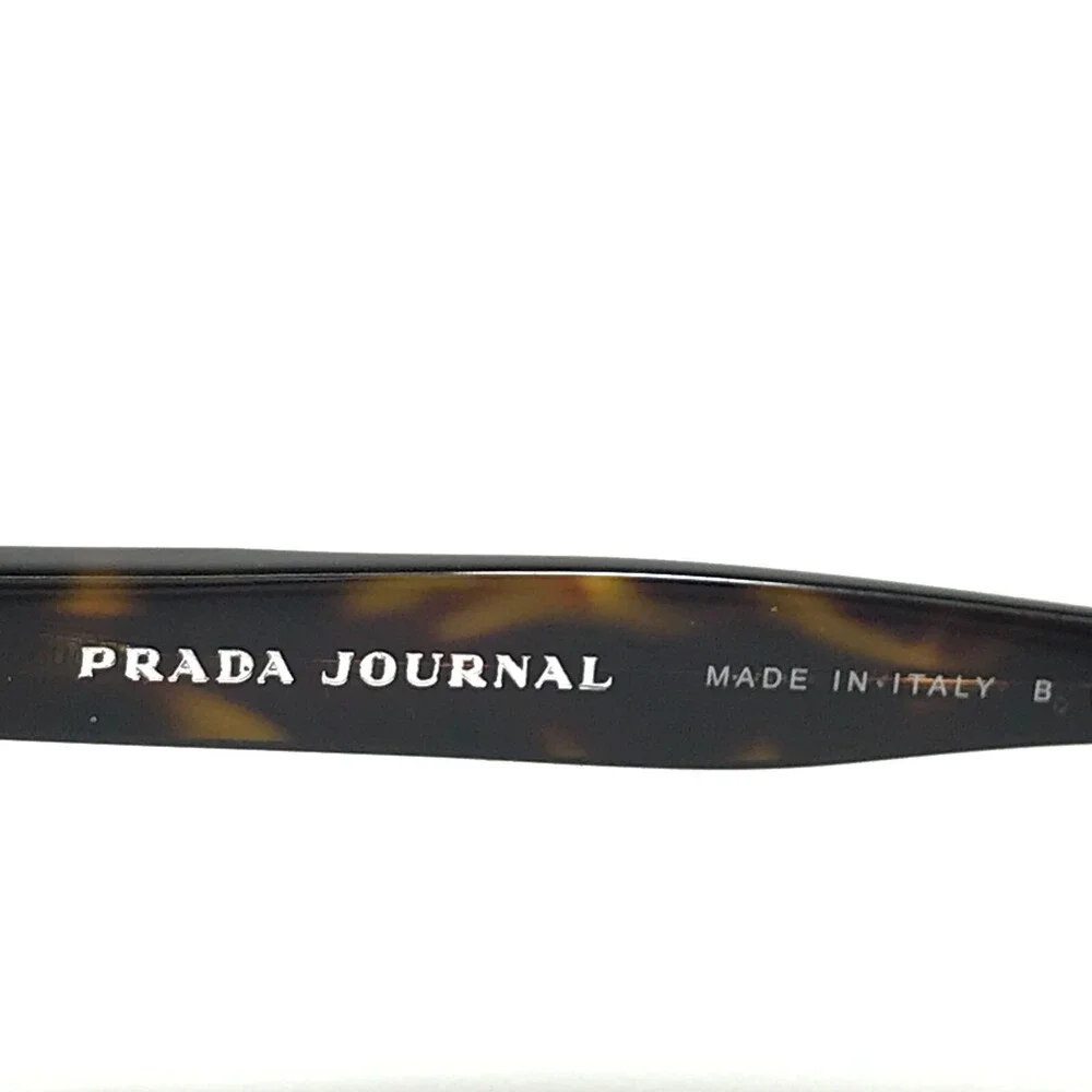 PRADA Eyeglasses Frames VPR 07T 2AU-1O1 Brown Tortoise Round Full Rim 50-19-140